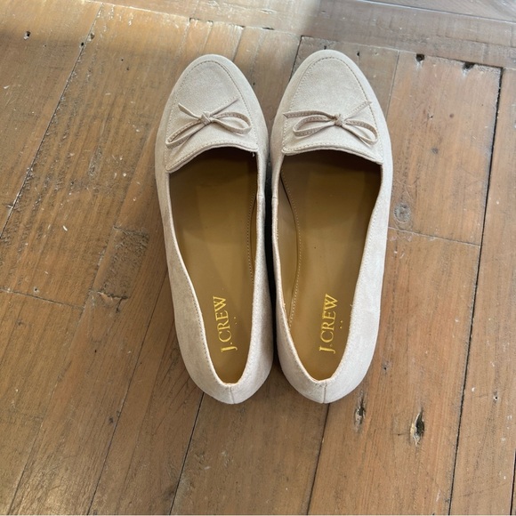 J.crew sand suede bow loafers flats academia almond toe casual women’s 8 NWOB - Picture 6 of 10